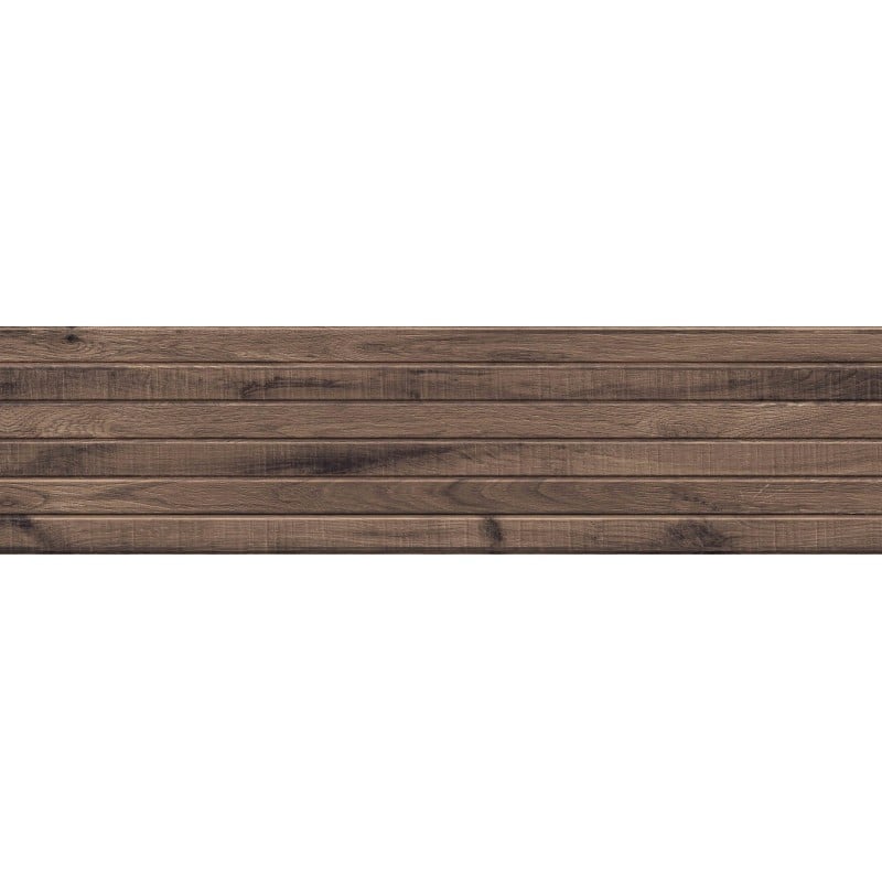 Mexen Western Wood Choco glazed rectified gres, wood-like wall tile 120 x 30 cm, matt - TL702-120-030-56
