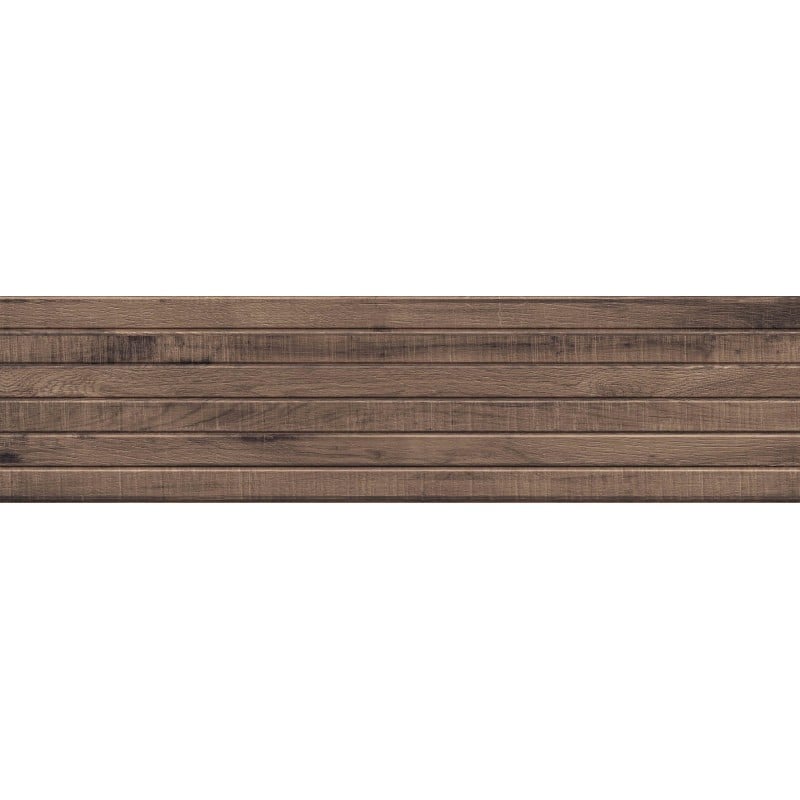 Mexen Western Wood Choco glazed rectified gres, wood-like wall tile 120 x 30 cm, matt - TL702-120-030-56