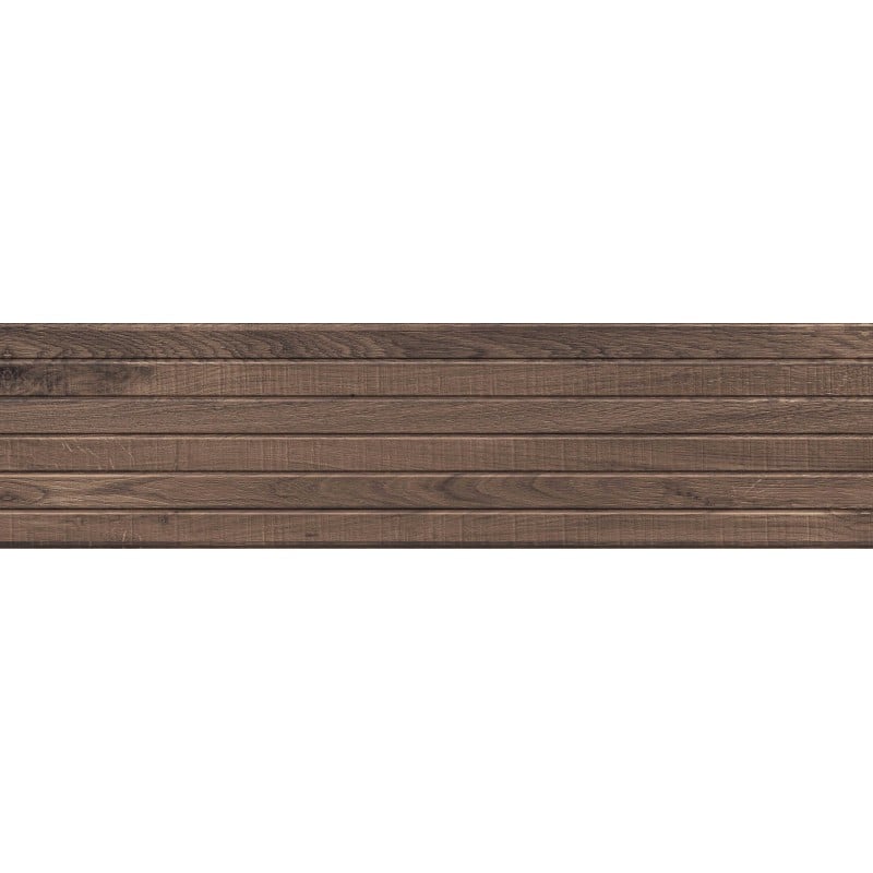 Mexen Western Wood Choco glazed rectified gres, wood-like wall tile 120 x 30 cm, matt - TL702-120-030-56