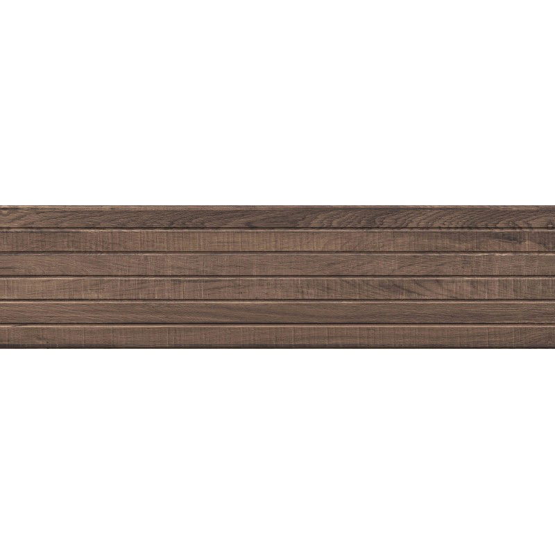Mexen Western Wood Choco glaserat stengods rekt. G1, träliknande golv- och väggplatta 120 x 30 cm, matt - TL702-120-030-56