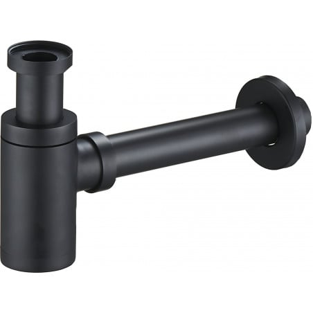 Mexen round washbasin half siphon, black - 79950-70