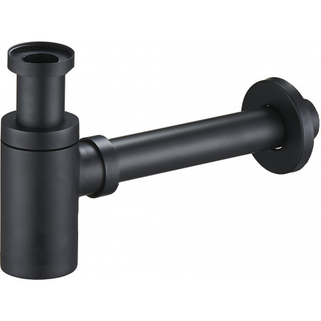 Mexen semisifón de lavabo redondo, negro - 79950-70