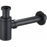 Mexen Rundes Waschbecken-Halbsiphon, schwarz - 79950-70