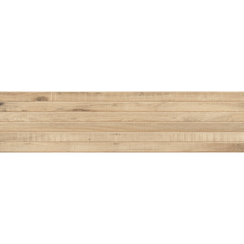 Mexen Western Wood Miele gres esmaltado rectificado G1, azulejo imitante madera para pared 120 x 30 cm, mate - TL702-120-030-57