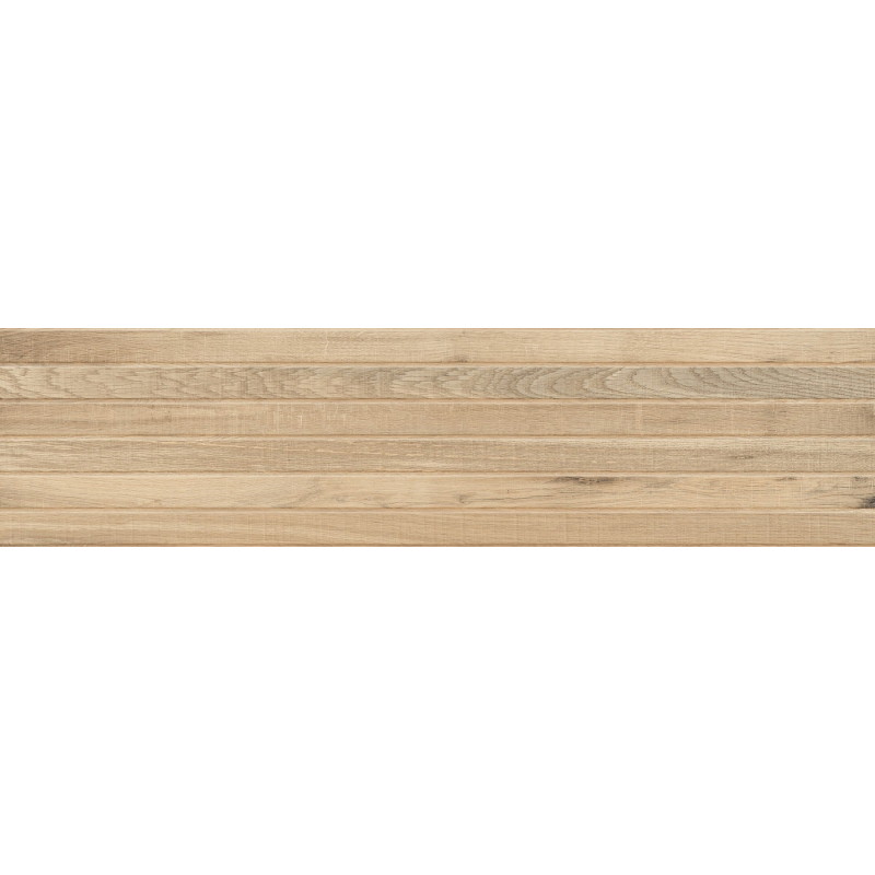 Mexen Western Wood Miele grés vidrado retificado G1, azulejo tipo madeira, de parede 120 x 30 cm, mate - TL702-120-030-57
