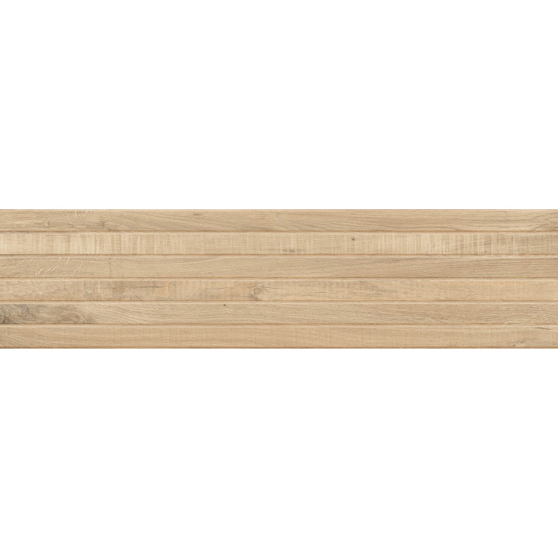 Mexen Western Wood Miele gres esmaltado rectificado G1, azulejo imitante madera para pared 120 x 30 cm, mate - TL702-120-030-57