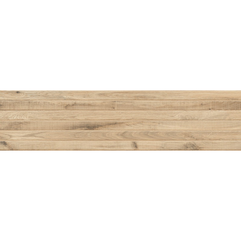 Mexen Western Wood Miele gres esmaltado rectificado G1, azulejo imitante madera para pared 120 x 30 cm, mate - TL702-120-030-57