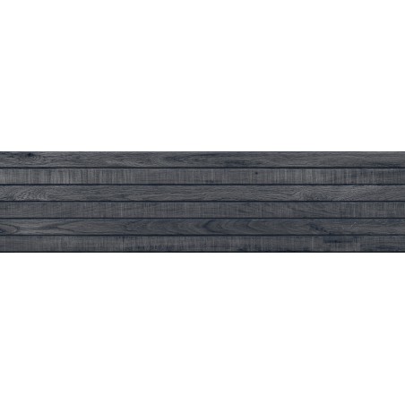 Mexen Western Wood Nero gres smaltato rettificato G1, piastrella effetto legno da parete 120 x 30 cm, opaca - TL702-120-030-58