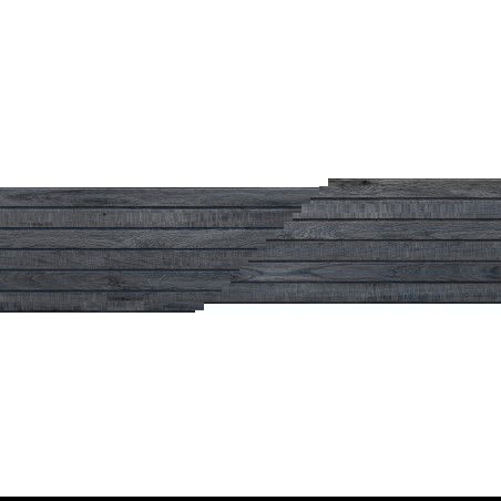 Mexen Western Wood Zwart geglazuurd gres rect. G1, houtlook wandtegel 120 x 30 cm, mat - TL702-120-030-58