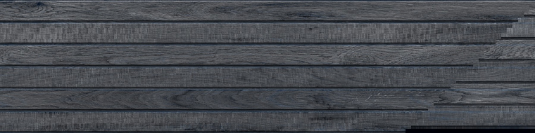 Mexen Western Wood Nero kiiltävä lasitettu kivi jäljittelevä laatta, 120 x 30 cm, matta - TL702-120-030-58
