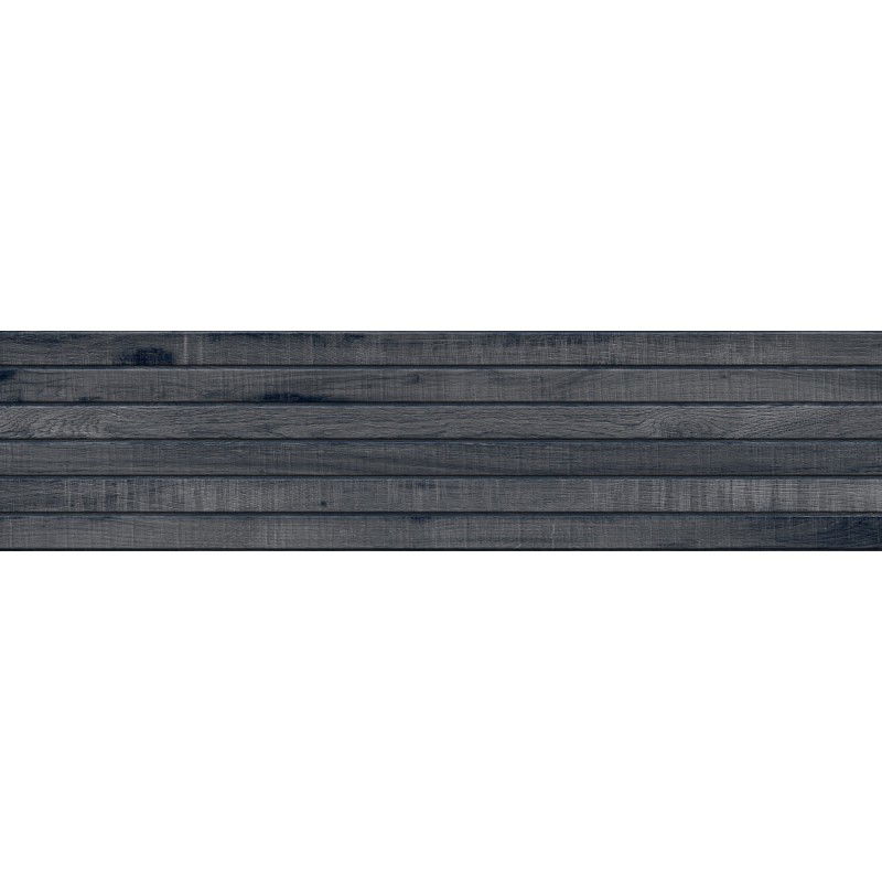 Mexen Western Wood Nero glaserad porslinsplatta rek. G1, träliknande golv-väggplatta 120 x 30 cm, matt - TL702-120-030-58