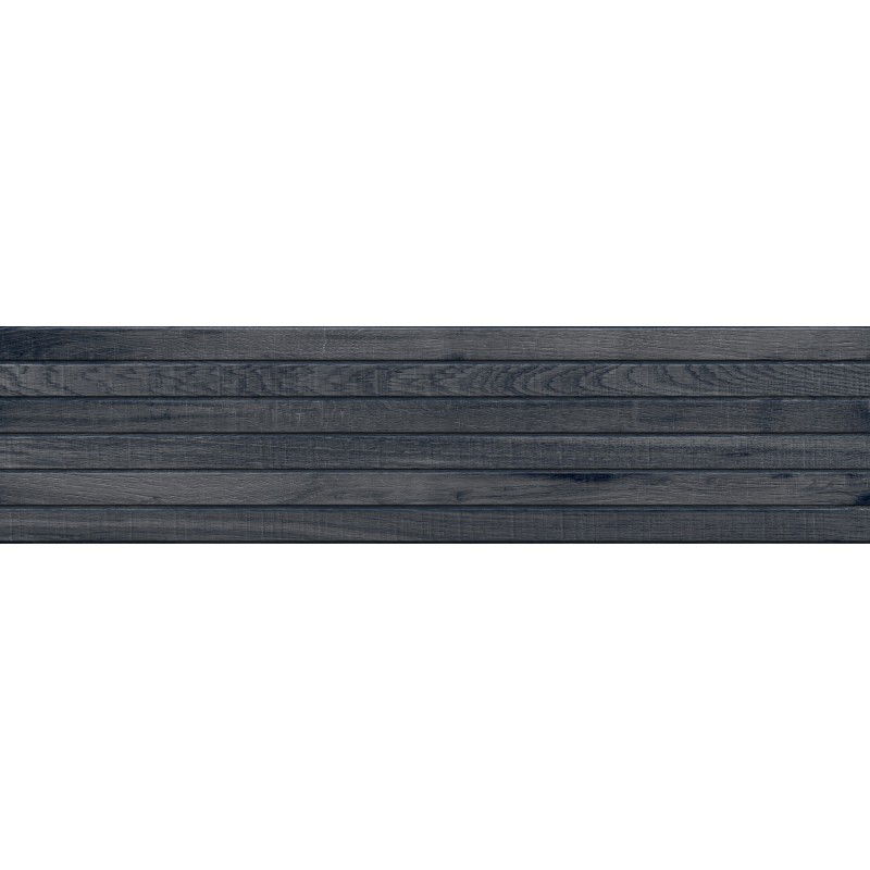Mexen Western Wood Nero glaserad porslinsplatta rekt. G1, träliknande väggplatta 120 x 30 cm, matt - TL702-120-030-58