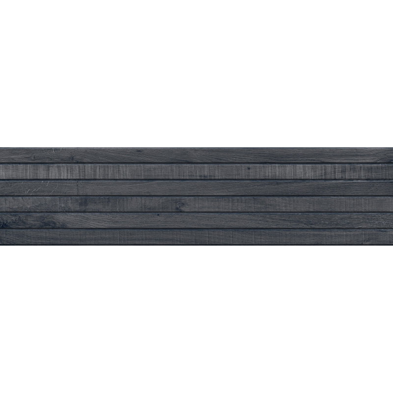 Mexen Western Wood Nero gres esmaltado rect. G1, azulejo parecido a madera de pared 120 x 30 cm, mate - TL702-120-030-58