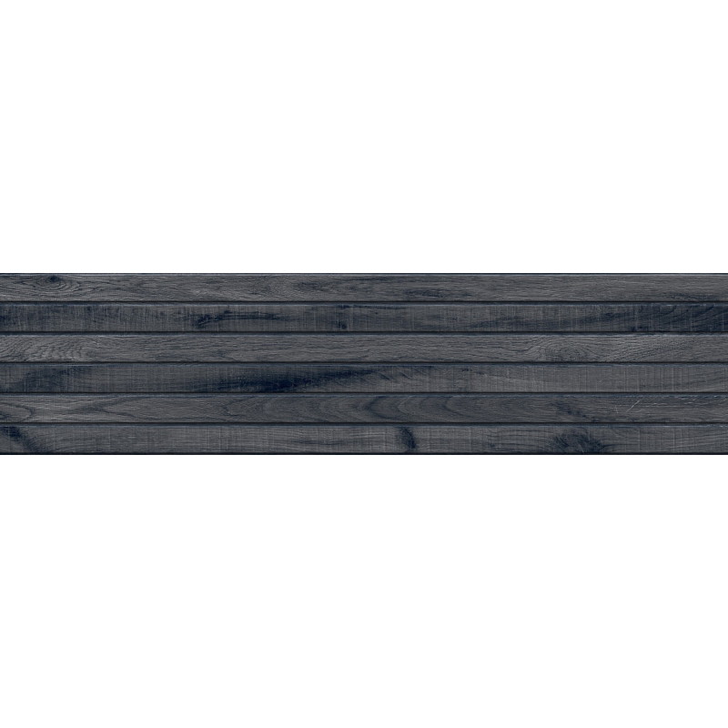 Mexen Western Wood Nero gres esmaltado rect. G1, azulejo parecido a madera de pared 120 x 30 cm, mate - TL702-120-030-58