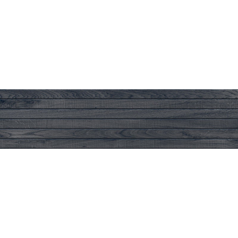 Mexen Western Wood Nero gres esmaltado rect. G1, azulejo parecido a madera de pared 120 x 30 cm, mate - TL702-120-030-58
