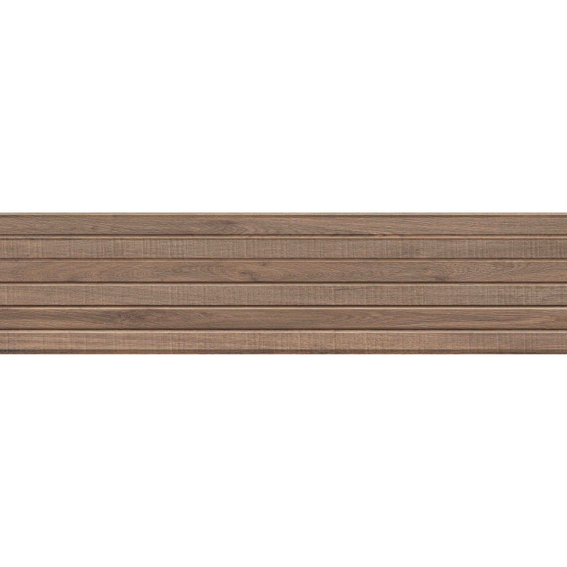 Mexen Mulberry Wood Brauner glasierter Feinsteinzeug rekt. G1, holzähnliche Wandfliese 120 x 30 cm, matt - TL703-120-030-50