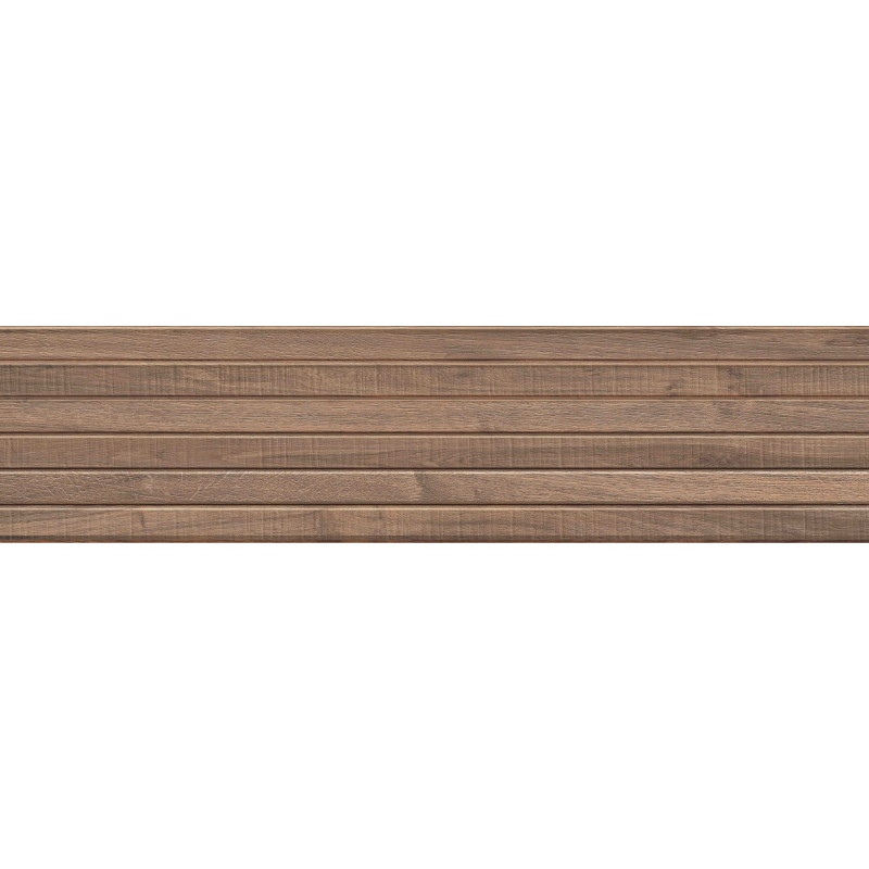 Mexen Mulberry Wood Gres marrone smaltato rettificato G1, piastrella effetto legno a parete 120 x 30 cm, opaco