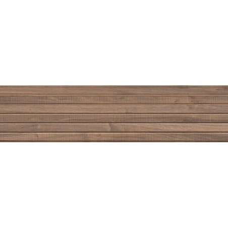 Mexen Mulberry Wood Pruun klinker rek. G1, puitu meenutav seinaplaat 120 x 30 cm, matt - TL703-120-030-50