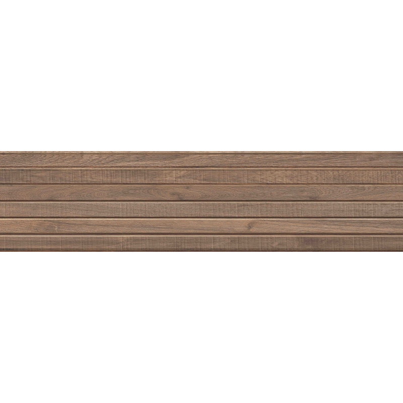 Mexen Mulberry Wood Brun glasyrad rektifierad G1, träliknande väggplatta 120 x 30 cm, matt - TL703-120-030-50
