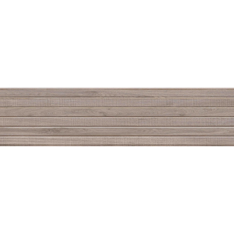 Mexen Mulberry Wood Tortora glaserad rektifierad grès, väggplatta med träutseende 120 x 30 cm, matt - TL703-120-030-52