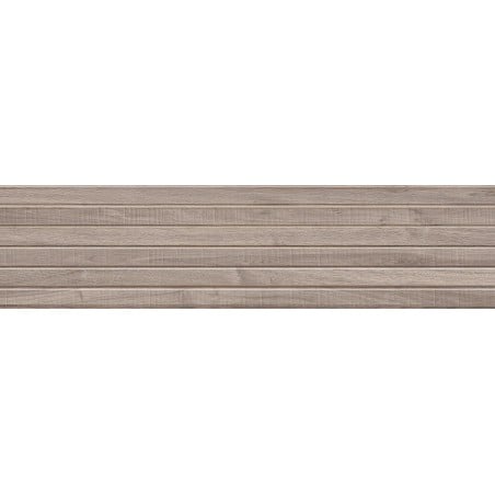 Mexen Mulberry Wood Tortora glazed rectified stoneware, wood-like wall tile 120 x 30 cm, matte - TL703-120-030-52