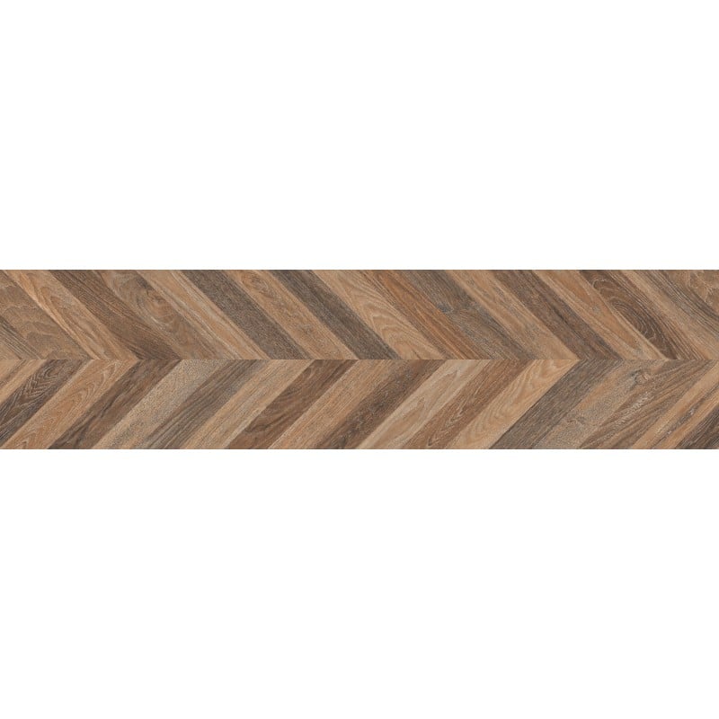 Mexen Native Brown gres szkliwiony rekt. G1, płytka drewnopodobna podłogowo-ścienna 120 x 30 cm, carving - TL704-120-030-01