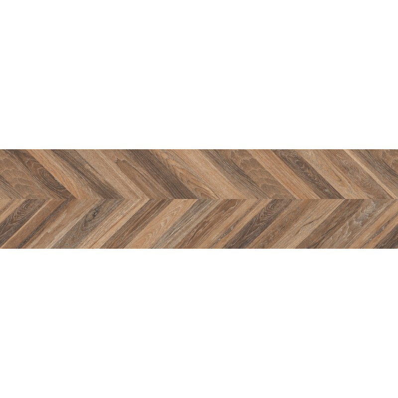 Mexen Native Grès brun émaillé rectifié G1, carreau imitation bois pour sol et mur 120 x 30 cm, carving - TL704-120-030-01