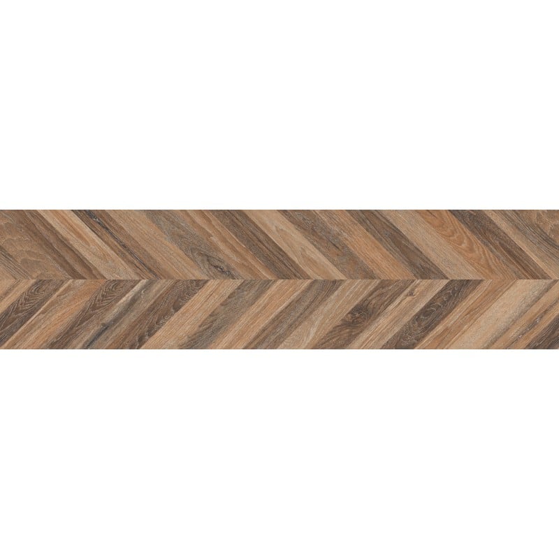 Mexen Native Brown gres szkliwiony rekt. G1, płytka drewnopodobna podłogowo-ścienna 120 x 30 cm, carving - TL704-120-030-01