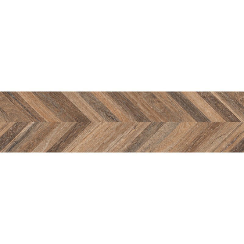 Mexen Native Brun glaserad rektificerad G1 grès, träliknande golv- och väggplatta 120 x 30 cm, carving - TL704-120-030-01