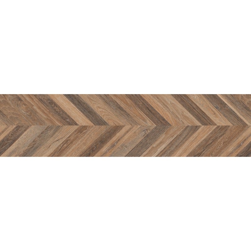 Mexen Native Brown gres szkliwiony rekt. G1, płytka drewnopodobna podłogowo-ścienna 120 x 30 cm, carving - TL704-120-030-01