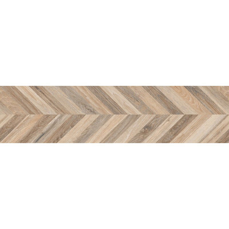 Mexen Native Miele glasiertes Feinsteinzeug rektifiziert, holzähnliche Boden- und Wandfliese 120 x 30 cm, Schnitzerei