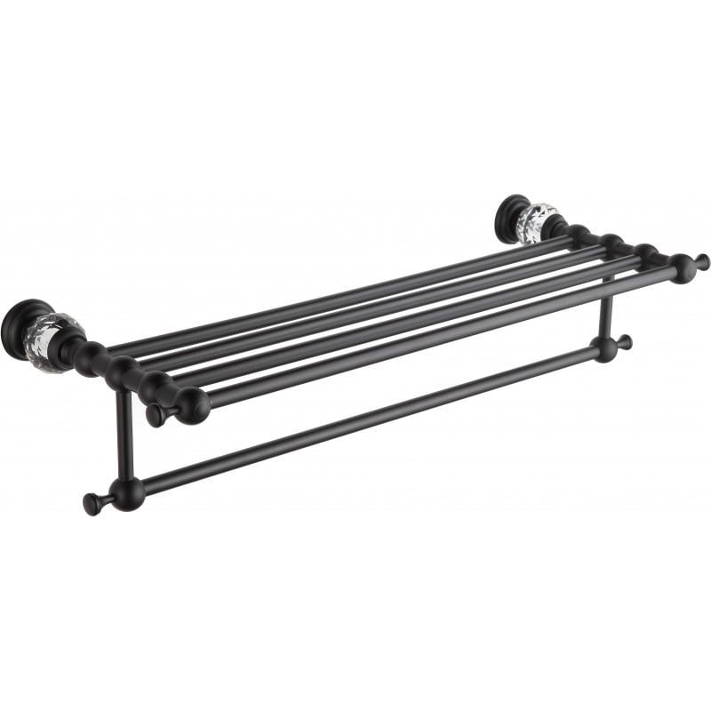 Mexen Estela dvieļu plaukts, melns - 7011520-70