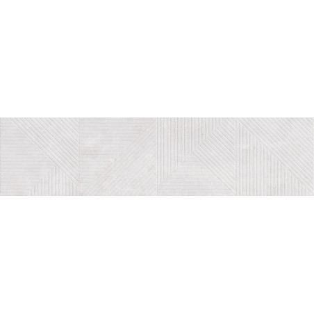 Mexen Magnifica Avenida Bianco gres esmaltado rect. G1, azulejo de pared 120 x 30 cm, mate - TL707-120-030-53