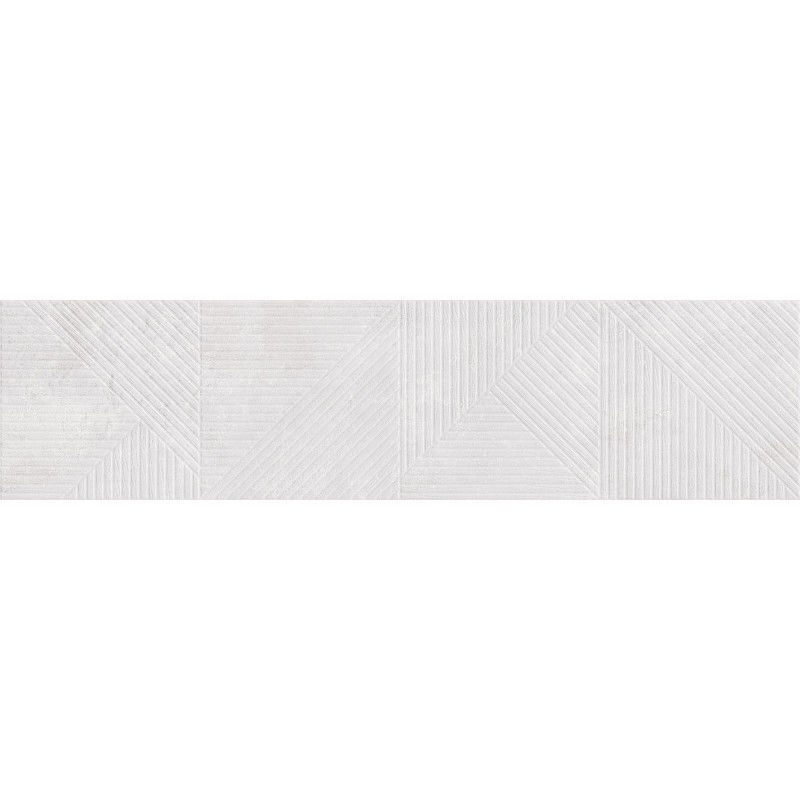 Mexen Magnifica Avenue Bianco grés esmaltado retificado G1, azulejo de parede 120 x 30 cm, mate - TL707-120-030-53