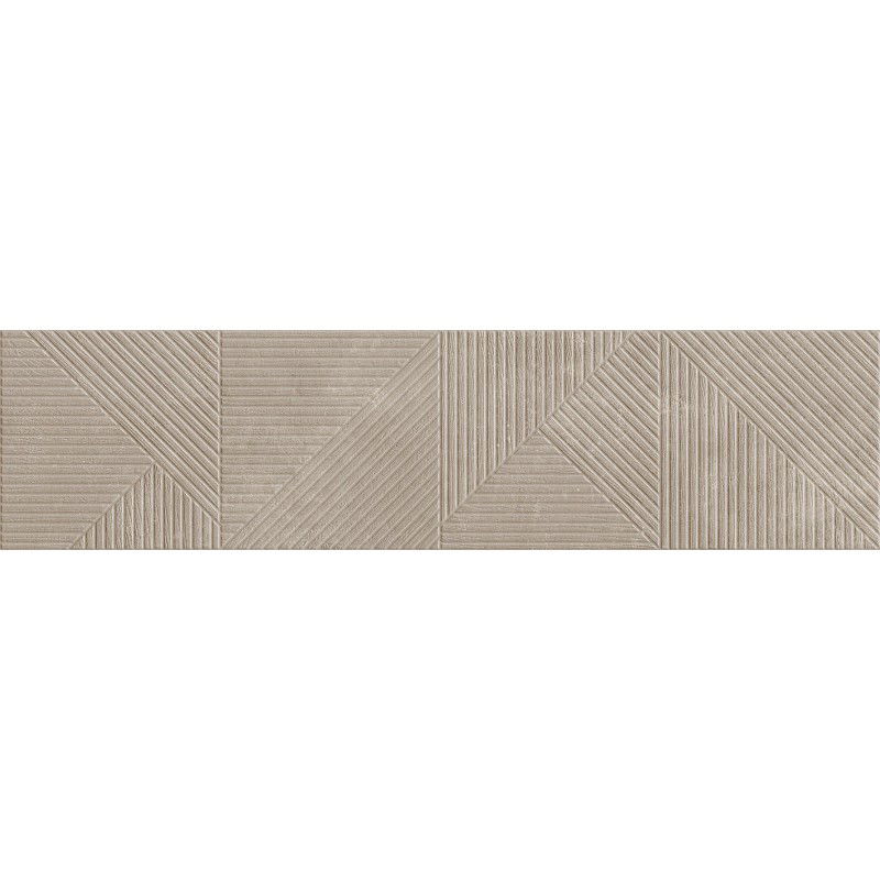 Mexen Magnifica Avenue Taupe grés esmaltado rect. G1, azulejo de piso e parede 120 x 30 cm, mate - TL707-120-030-54