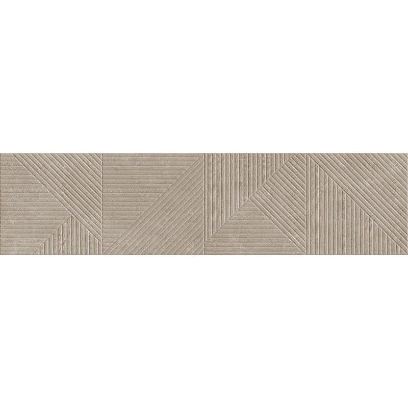 Mexen Magnifica Avenue Taupe grés esmaltado rect. G1, azulejo de piso e parede 120 x 30 cm, mate - TL707-120-030-54