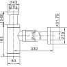 Mexen quadratischer Halbwaschbecken-Siphon, Chrom - 79960-00