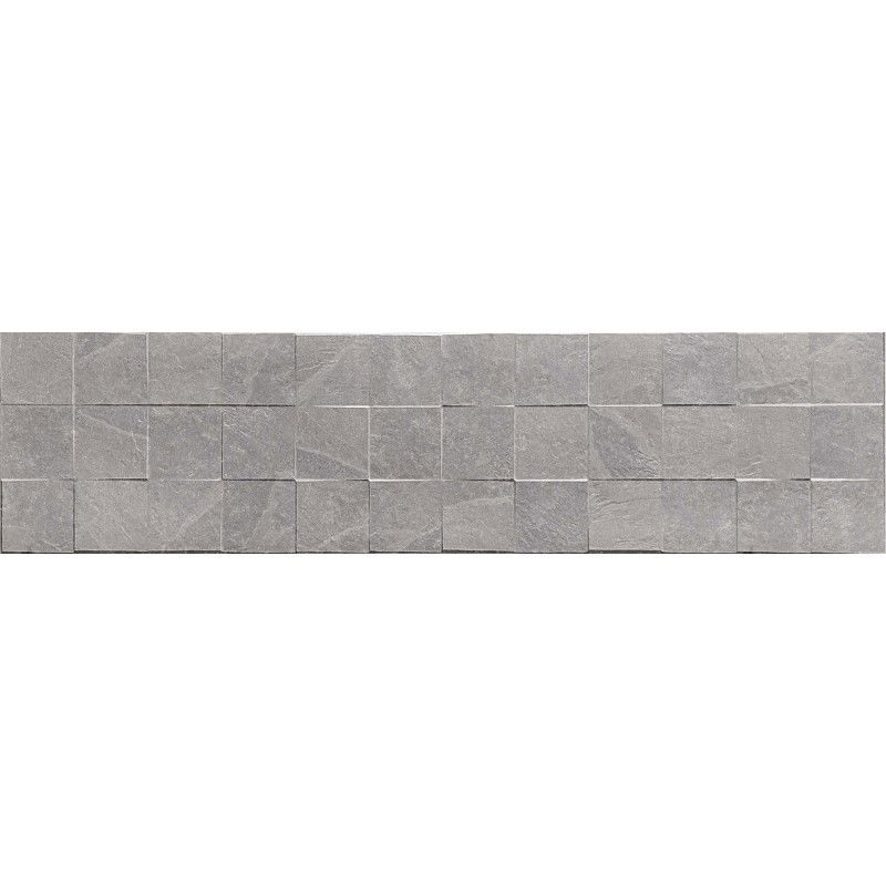 Mexen Icon Lyon Grigio glasiertes Feinsteinzeug rek. G1, Wandfliese 120 x 30 cm, matt - TL712-120-030-51