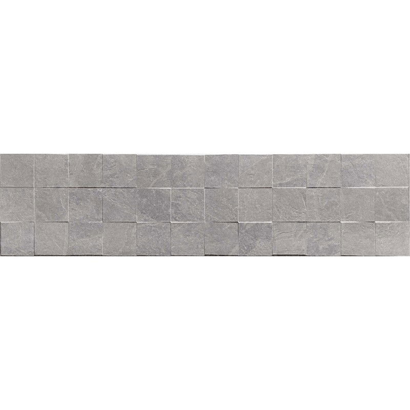 Mexen Icon Lyon Grigio grés esmaltado retificado G1, azulejo de chão e parede 120 x 30 cm, mate - TL712-120-030-51