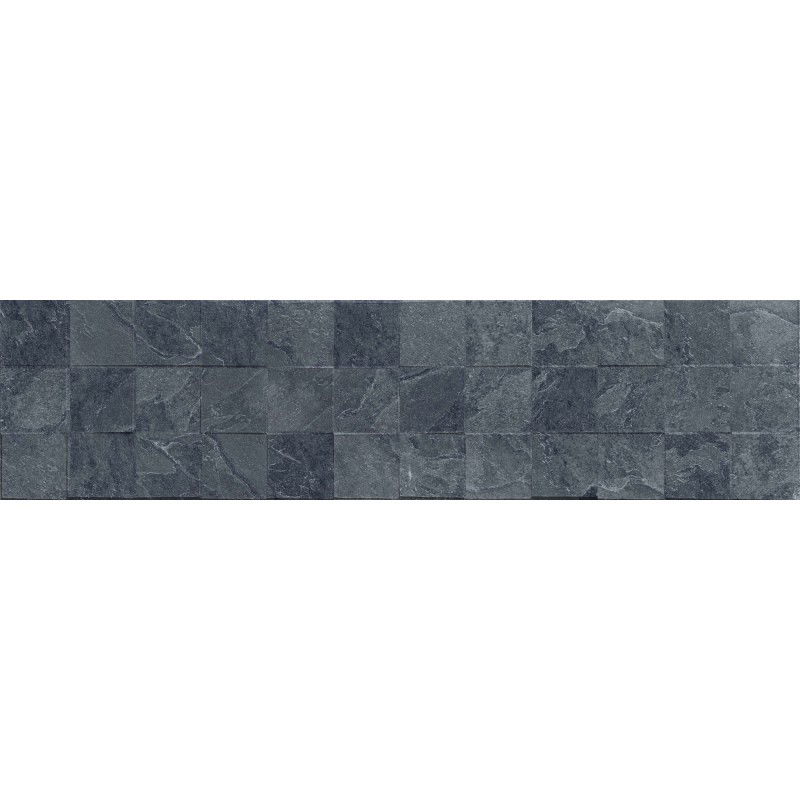 Mexen Icon Lyon Nero geglazuurde gres gerectificeerd G1, wandtegel 120 x 30 cm, mat - TL712-120-030-52