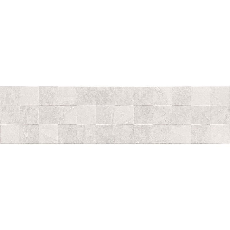 Mexen Icon Lyon Bianco grés vidrado reto G1, azulejo de parede 120 x 30 cm, mate - TL712-120-030-53