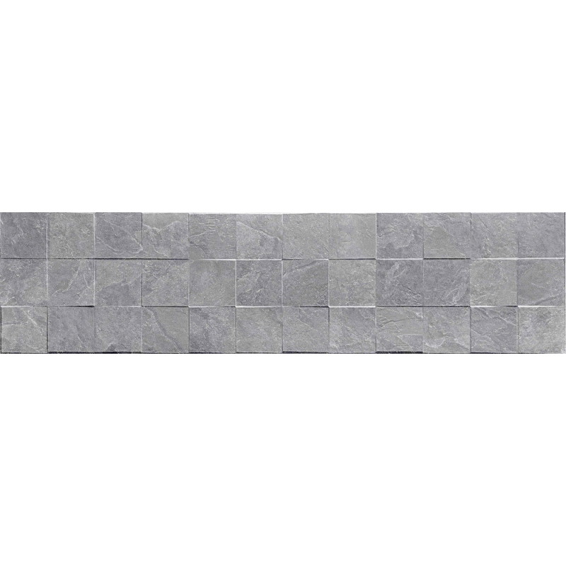 Mexen Icon Lyon Gris glaserad porslinsplatta rek. G1, väggplatta 120 x 30 cm, matt - TL712-120-030-54