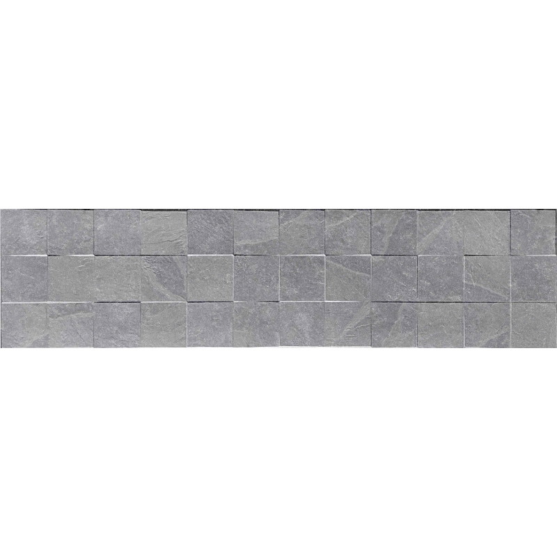 Mexen Icon Lyon Gris gres vidrado ret. G1, azulejo de parede 120 x 30 cm, mate - TL712-120-030-54