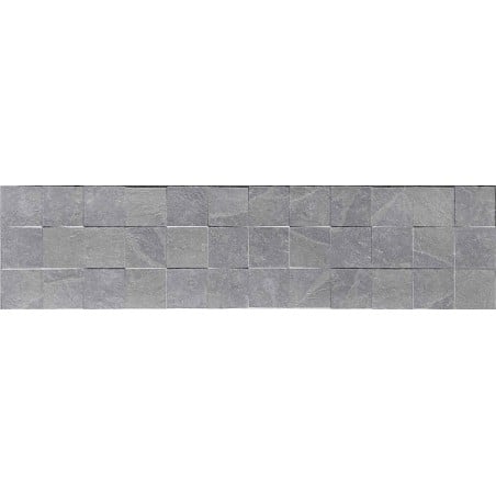 Mexen Icon Lyon Gris glazed rectified stoneware wall tile, 120 x 30 cm, matte - TL712-120-030-54