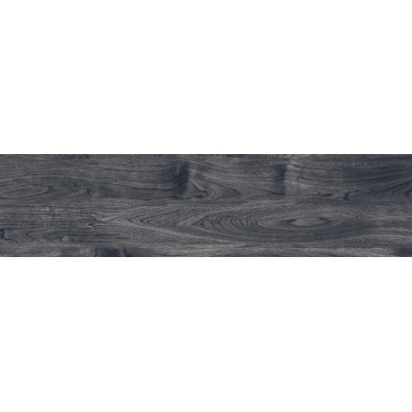Mexen Riga Black Glazed Rect. G1, Wood-like Floor and Wall Tile 120 x 30 cm, Matte - TL713-120-030-00