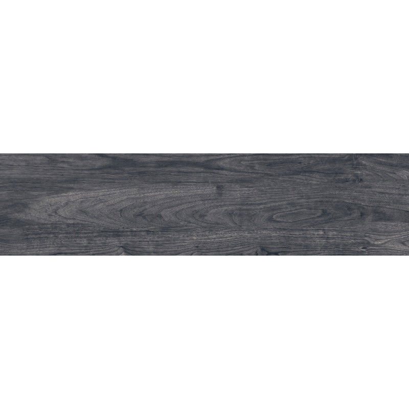 Mexen Riga Black Glazed Rect. G1, Wood-like Floor and Wall Tile 120 x 30 cm, Matte - TL713-120-030-00