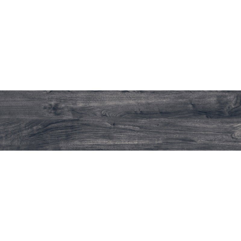 Mexen Riga Gres nero smaltato rettificato G1, piastrella effetto legno per pavimento e rivestimento 120 x 30 cm, opaco