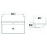 Mexen Mila lavabo encastré dans le plan 60 x 46 cm, blanc - 25296000