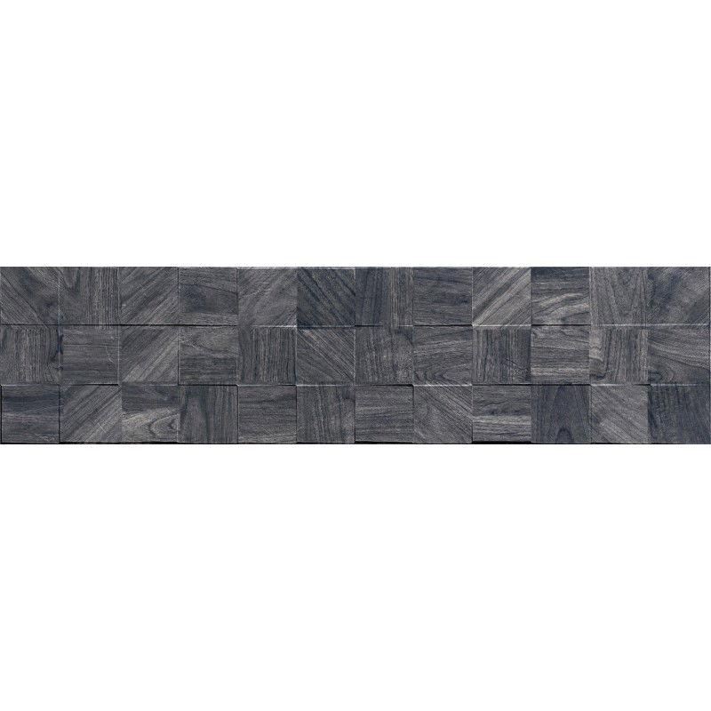 Mexen Riga Lyon Black gres smaltato rettificato G1, piastrella effetto legno da parete 120 x 30 cm, opaco - TL713-120-030-50
