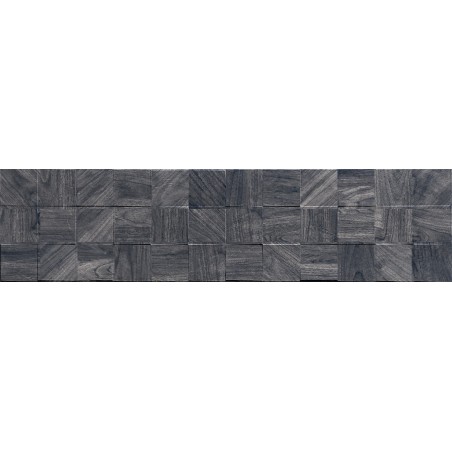 Mexen Riga Lyon Black gres esmaltado rect. G1, azulejo imitación madera de pared 120 x 30 cm, mate - TL713-120-030-50